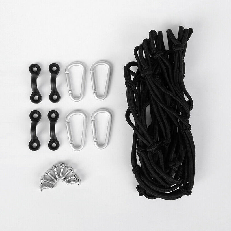 Kayak Canoe Boat Deck Cargo  Net With Pad Eyes, Snap Hooks Accessories