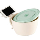 Microwave Noodle Bowls with Lid-40 OZ Large Wheat Straw Soup Mug with Phone