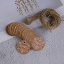 100PCS Merry Christmas Kraft Paper Gift Tags with Jute Twine DIY Crafts Tags ME