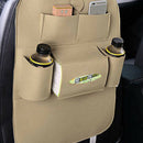 Auto Car Seat Back Multi-Pocket Storage Bag Organizer Holder Accessory Beige OZ