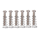 6 Pieces Electric Guitar Bridge Tailpiece Fixing Mounting Screws + Springs Set