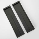1 Pair Zinc Alloy Concealed Flip Handle Kitchen Cabinet Pull Black
