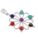 7 Chakras Sun Flower Religious Pendant Balance the Bodies Energy Centers