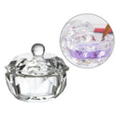2pcs Glass Crystal Bowl Cup Dappen Dish Arcylic Nail Art Liquid Powder Con HYK