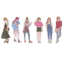 100pcs/pack lovely girls Stickers scrapbooking hand book fashion girl stickerJ!E