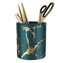 Pen Holder, Stand for Desk Marble Pattern Pencil Cup for Girls Kids Durable