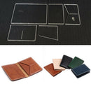 5pcs Durable Acrylic Card Holder Bag Template Handmde Leather Pattern Crafts