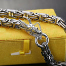 Stainless Steel Outdoor Protection Dragon Hand Bracelet Chain Metallic Whip N2E6