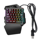 One-Handed 35 Keys Wired Game Keyboard + Mouse Gift For PC Gaming, Durable,