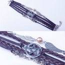 Hot Owl Angel Wings Infinity Hand Chain Braided Rope Punk Bracelet Se ^P Ew