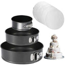 Nonstick Leakproof 3Pcs(4 /7 /9 Inch) Cake Pan Bakeware Cheesecake Pan With