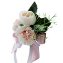 2 Pack Wedding Pageant Party Tea Rose Carnation Corsage Unisex Flower Brooch Pin
