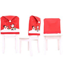 Christmas decoration chair covers dining seat santa claus home partydecorcloth3C