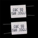 10pcs 5W 0.33Ohm Cement Resistor Non-Inductive Ceramics Resistor BPR56/CQC M&