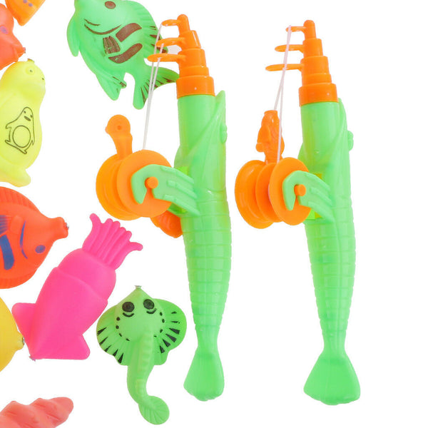38Pcs Educational   Game Magnetic Fishing Pole Rod Interactive Kid Toys