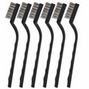 12 pieces Scratch Brush (Stainless Steel + Brass), Curved Handle Masonry br