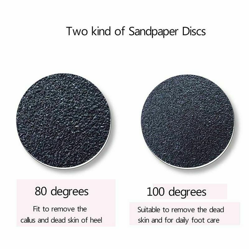 60 pcs Replacement Sandpaper Discs Pads For Electric Foot File Callus Remov W6N3