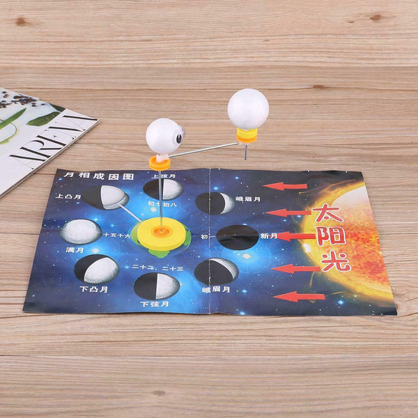 Kids DIY Moon Phase Cause Science Experiment Astronomy Training School Toys #gib