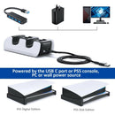 Dual Charging Station Dock w/4 USB-C Adapter for Playstation 5 Controller