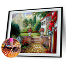 5D DIY Full Round Drill Diamond Painting Back Garden Cross Stitch Decor Kit