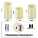 Flameless Candles Battery Operated Pillar Real Wax Flickering Moving Wick E