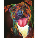 5D round diamond Painting diamond Embroidery "Colorful dog" Diamond Paintin P4B6