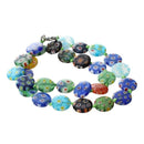 Millefiori Glass Lampwork Coin Beads Necklace HOT TRENDY Y1R8