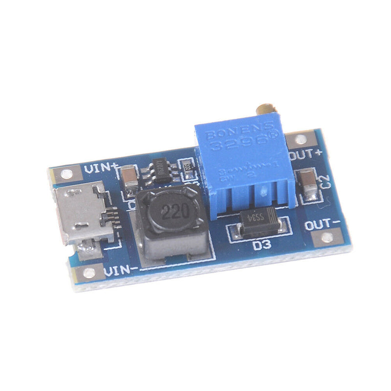 DC-DC USB 2~24V to 5~28V 2A Boost Step Up Adjustable Regulator Power Module SE