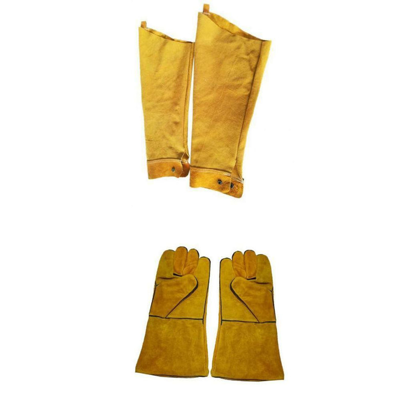 Welding Protective Sleeves Buckle Cuffs Fire Flame Resistant with Gloves