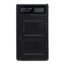 2 Pcs Np-Fw50 Battery And Dual Battery Charger With Usb Led Display For Son