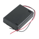 6pcs Electrical Battery Holder Box Case Lead 3 x 1.5V AA Black + Cap I7B4
