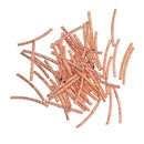 200pcs Copper Engraved Curved Noodle Tube Spacer Beads Jewelry Findings 25mm