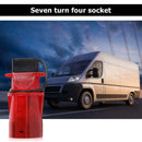 7 Way Round to 4 Pin Flat Blade Trailer Connector Plug Light Adapter for RV SN9F