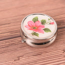 Flower Pill Case Metal Organizer Portable Pill Box Makeup Container RS LYNMCA TO