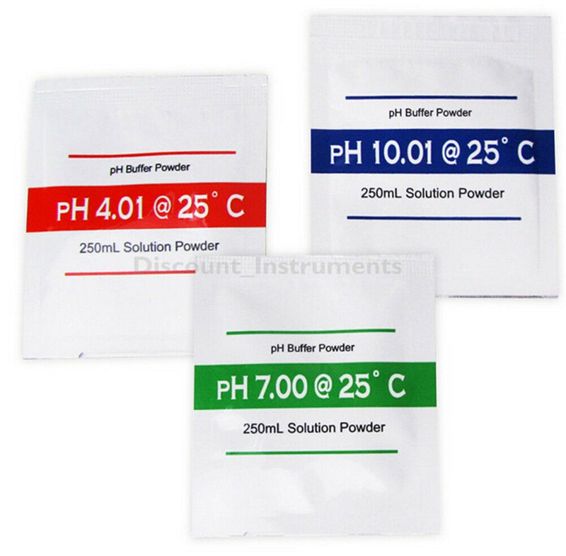 3X PH Buffer Solution Powder PH Test Meter Measure Calibration 4.01 7.00 10.01 ï¼