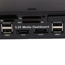 USB3.0/2.0 Hubs 5.25''Muiti-function Media Dashboard Front Panel Memory Card