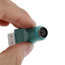2Pcs PS/2 male to USB female port adapter converter for PC keyboard mouse LJ