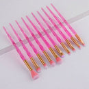 10Pcs Diamond Handle Makeup Brushes Set Crystal Spiral Handle Foundation Bl J6Z9