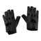 Women Mens PU leather Punk Rock Style Half Finger Hollow Holes Gloves