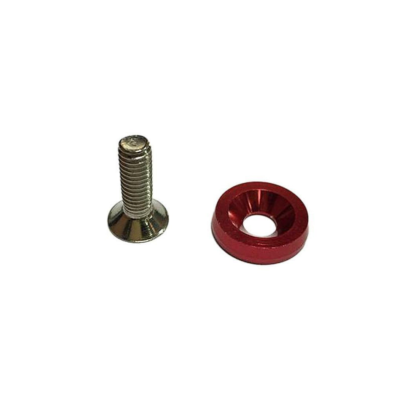 1 Set M6 Bumper Washer Bolt Engine Bay Screw Kit CNC Billet Aluminum Red