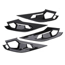 Car Accessory Inner Door Pull Doorknob Handle Bowl Cover Trim Matte Carbon
