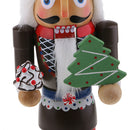 36CM Xmas Christmas Traditional Style Nutcracker Wooden Guard Decoration A