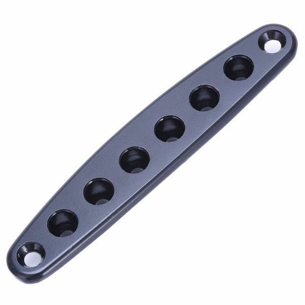 1 Pcs Electric Guitar Bridge String Thru Body Ferrules Bushing Plate - Blac