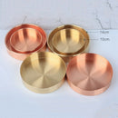 Nordic Copper Round Storage Tray Desk Metal Storage Organizer Jewelry Organ B6M8