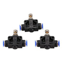 Pneumatic Quick Fitting 6mm to 6mm Push In Speed Controller Valve 3pcs V5E9