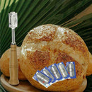 Bread Bakers Slashing Tool Dough Making Cutter 4 Blades Wooden Handle E3S6