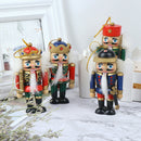 10cm Wooden Nutcracker Christmas Tree Hanging Ornaments Desktop Decoration 3C