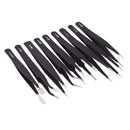 9pcs ESD Anti-static Stainless Steel Tweezers Precision Repair Tool Kit