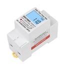 Backlit LCD Digital Wattmeter DIN Rail Power Consumption Energy kWh Meter