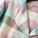 Women Turn-down Collar Long Sleeve Sleep Wear Lattice Nightgowns Casual Paj